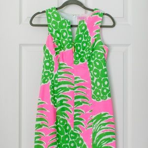 Lilly Pulitzer Mila shift flamenco pineapple 00